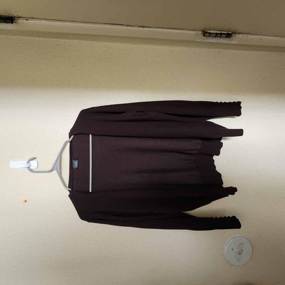 Cielo Brown Cardigan Sweater with Long Sleeves